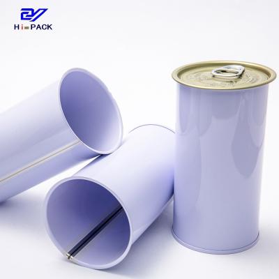Purple Powder Tin Can 700ml Tall Metal Tins Cans For Canning Food