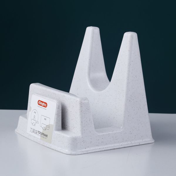 U Shaped Integrated Kitchen Knife Holder Irregular Pot Cover Frame Plastic