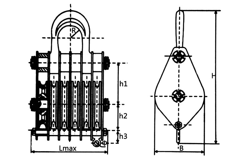 JTPB-F6 Кольца Сорри Закрытые Шестиколесный шкив
