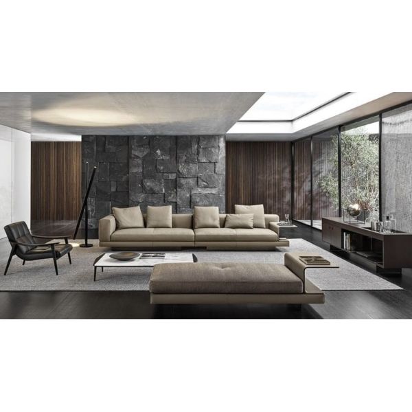 кожаные диваны 3.9x2.2m исключительные низко подготовляют комнату Sectionals 600mm современную живущую