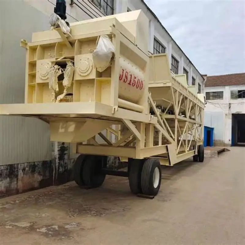 JS Mobile Forced Mixing Plant 20 to 180m3/h Output Cement Plant Equipments China Supplier