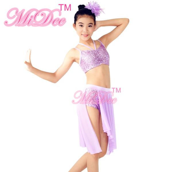 Side Cutoff Skirt Sequin Short Undermeath Top Straps Pinched at Front Centre Belly Dancing Clothes