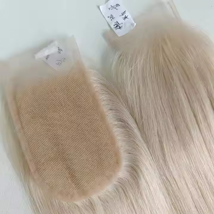 Fast Shipping Silver ,WHITE , ASHBLONE, BONDE Color 4X5 5X6 13X4 Mesh Integration System Grey Transparent HD Lace Frontal Closure