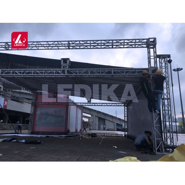 Durable Strengthen Box Truss System Aluminium Stage Truss For Commodity Fair