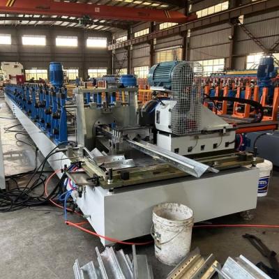 High Speed Fully Automatic CZ Purlin Roll Forming Machine With Punching Gearbox Drive