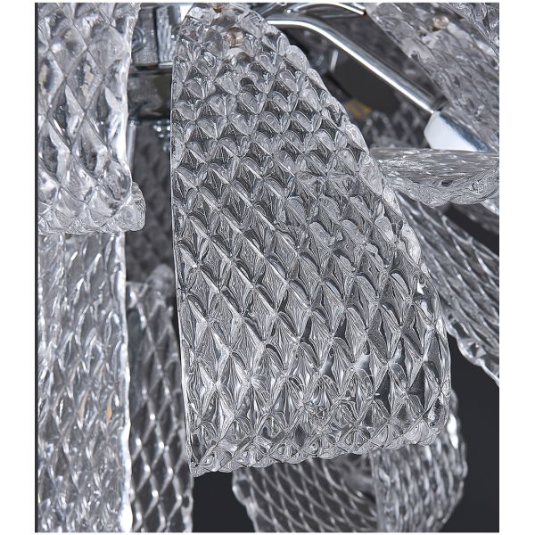 Luxury Glass Chandelier For Living Room Led Modern Home Decor Flower Chandeleir(WH-CY-216)