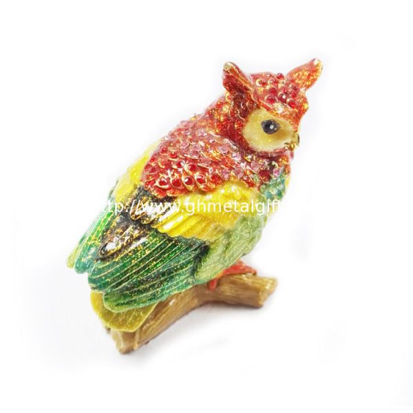 bird metal jewelry box owl bird trinket boxes owl alloy animal trinket jewelry box