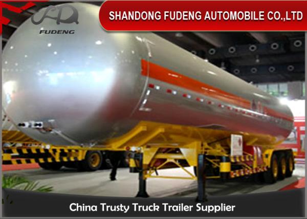 Auto Cylindrical LPG Tank Trailer With Ellipse Head  50cbm Three Axles