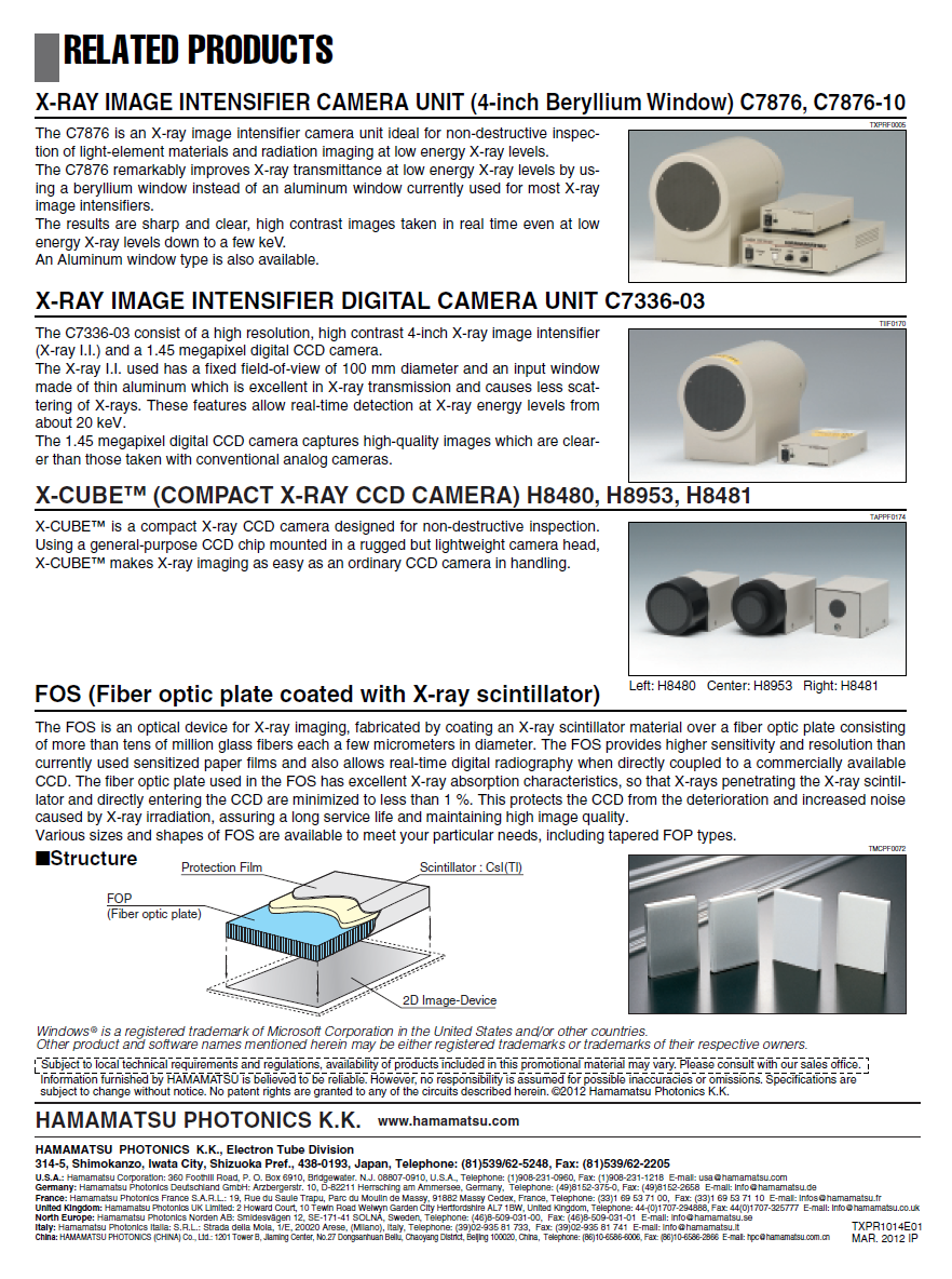110kV Hamamatsu Microfocus X-ray Source for Inspection