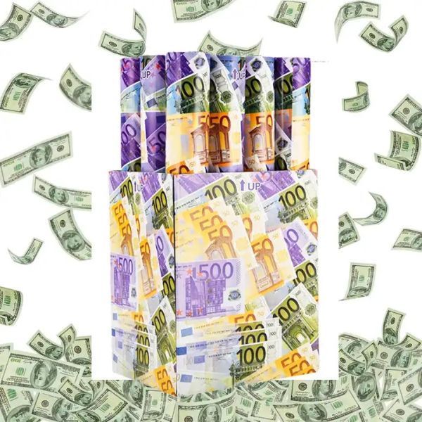 12-36 дюймовый евро денег наполнитель биоразлагаемый доллар вечеринки поппер конфетти пушка