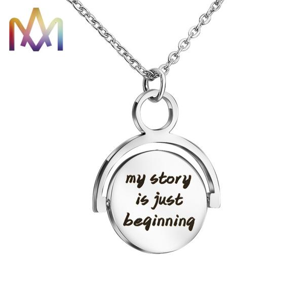 Hypoallergenic SS304 Vintage Compass Pendant Necklace
