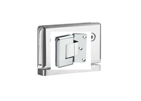 135 Degree Hinges For Frameless Shower Doors , Brass Finish Bathroom Glass Door Hinges