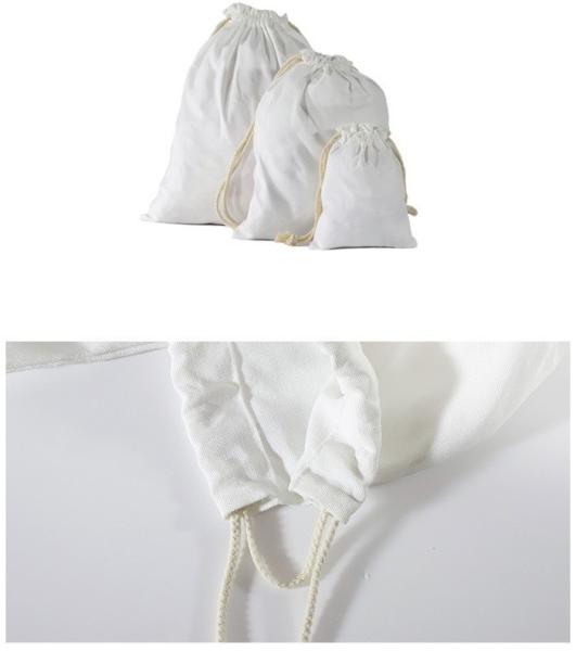 Logo Printing Sublimation Canvas Bags Storage Sublimation Drawstring Bag Dustproof