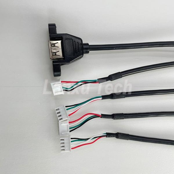Cable à 4 broches USB 2.0 monté sur panneau de type A à JST XH PH VH