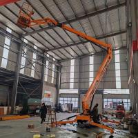 10m 14m plataforma de elevação elétrica articulação de elevação de homem rastreado cherry picker plataforma de elevação de arvore de aranha