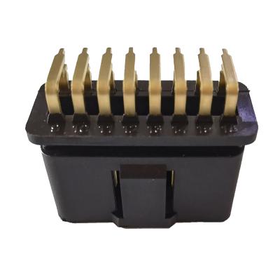 PCB Mounted 24V OBD2 Cable Connector , Gold Plated OBD Port Plug