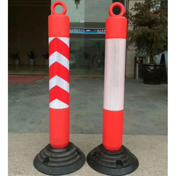 95cm PU Flexible Traffic Warning Road Delineator Bollard Spring Post for Enhanced Safety