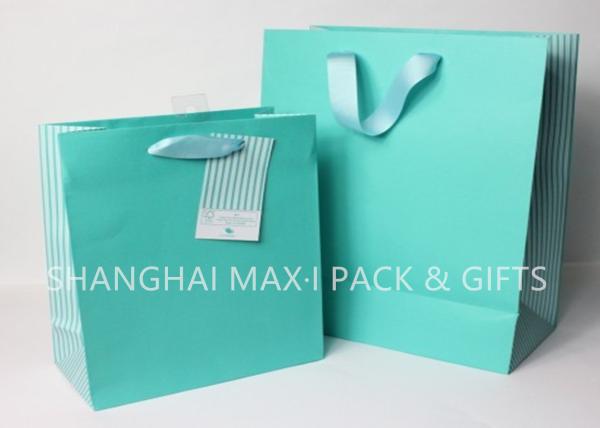 Colored Goodie Branded Paper Bags Business Mini Medium Large Elegant FSC Certificated