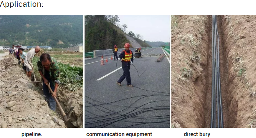 Зарытый в землю кабель оптического кабеля стекловолокна ядра GYTA53 96 подземный Armored сразу