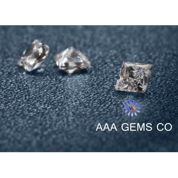 Square Moissanite GH color 7mm 2cts VVS clarity princess cut for wedding ring