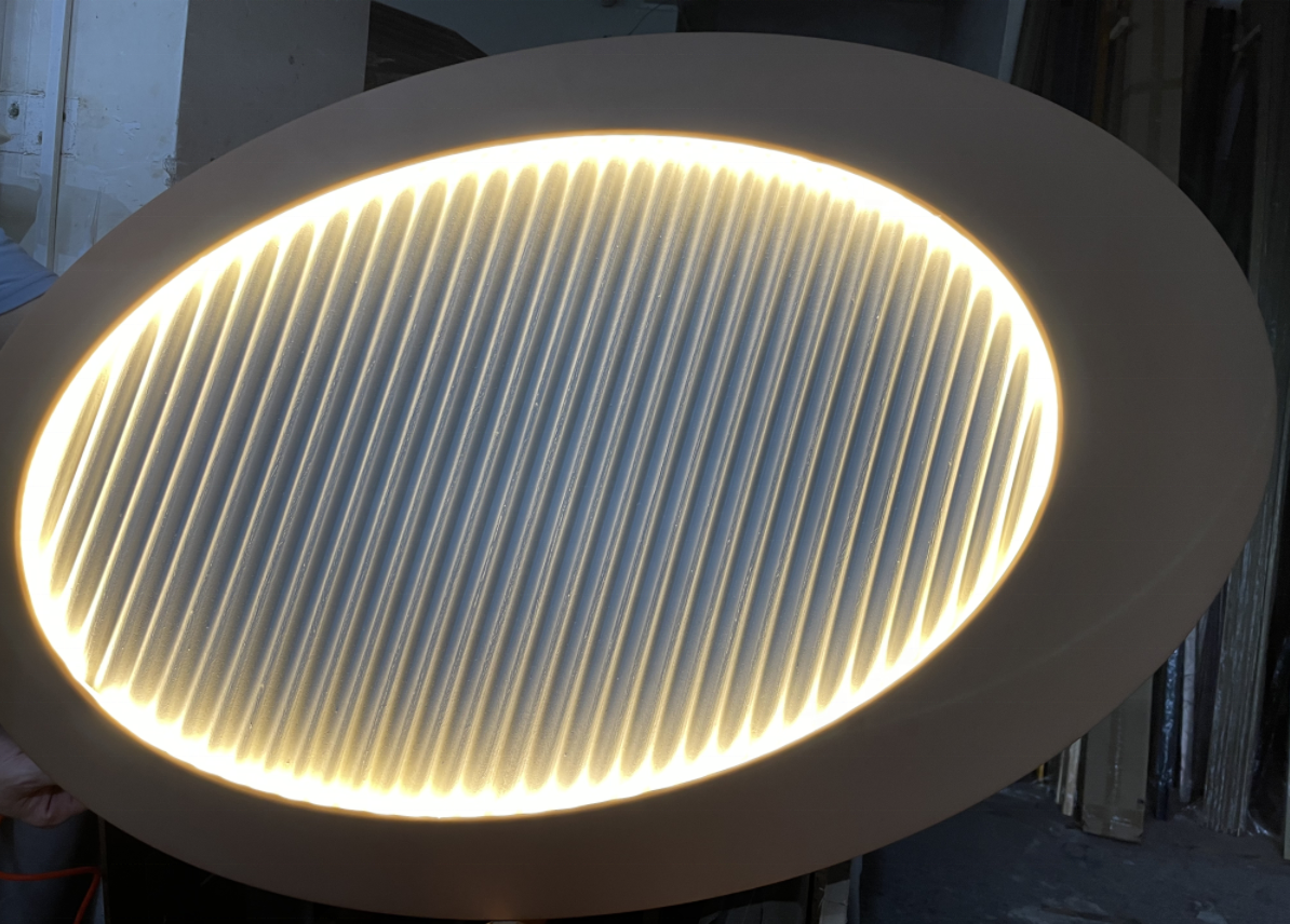 Decoración para el hogar Artwork de madera impermeable Led Light Art de pared 3d Pintura de talla en madera