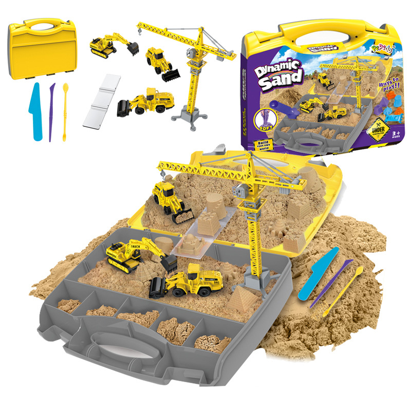 High Quality Engineering Vehicle Non-toxic Educational Creative DIY Kit 750g Dynamic Sand