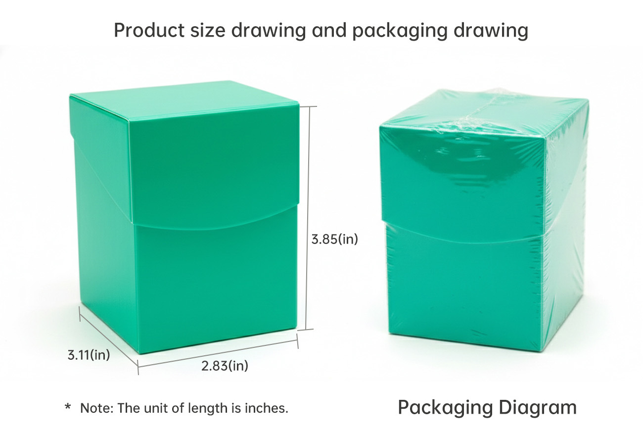 3.85inch PP Plastic Card Box Durable Eco Friendly Storage Cardboard Trading Card Boxes
