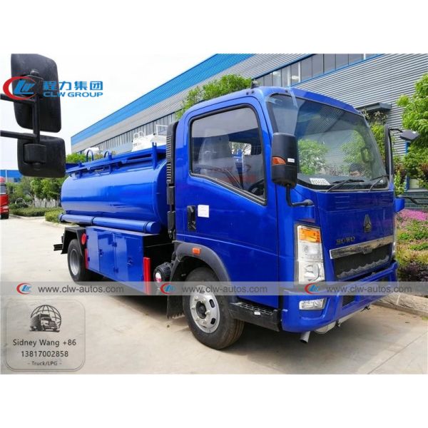 тележка доставки топлива 5cbm RHD Howo 4x2 для дизельный дозаправлять