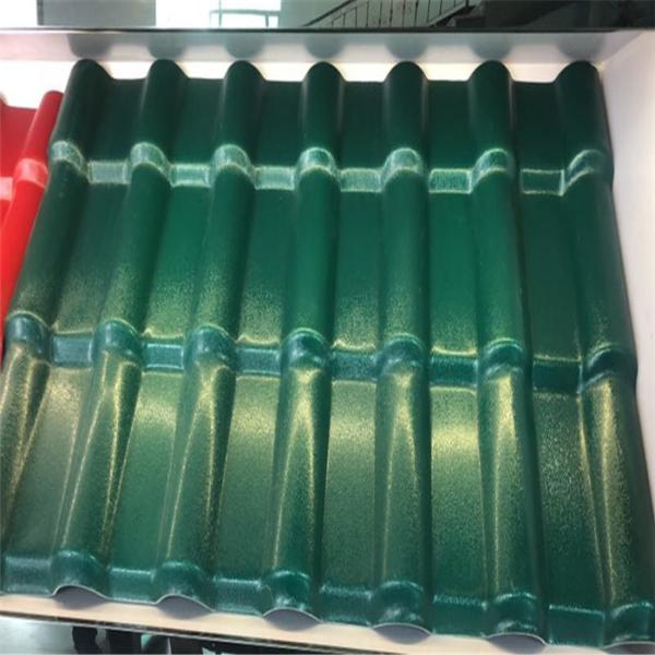 960mm dark green color luxury ASA glazed roof tile with 2.8mm for residential area