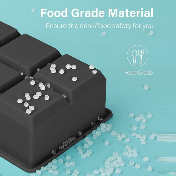 Square Ice Cube Trays Set BPA Free Reusable Mold for Whiskey Cocktails Bourbon Sample