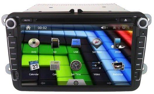 Car DVD GPS for Volkswagen Sagitar /Tiguan /Touran with radio bluetooth TV RDS OCB-8614