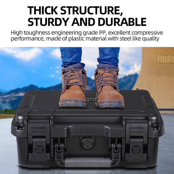 Large Capacity Tool Case With Wheels Drop Resistant Hard Shell Carrying Case