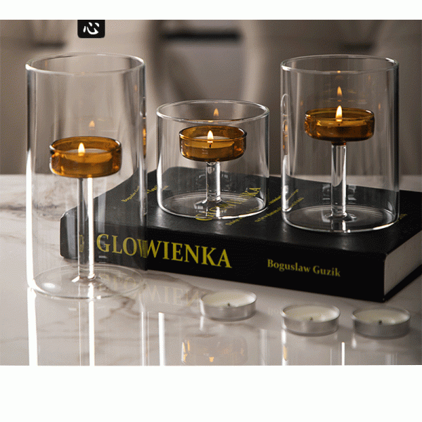 Metal Candle Holders for Romantic Christmas Dinner Table Settings and Home Decoration