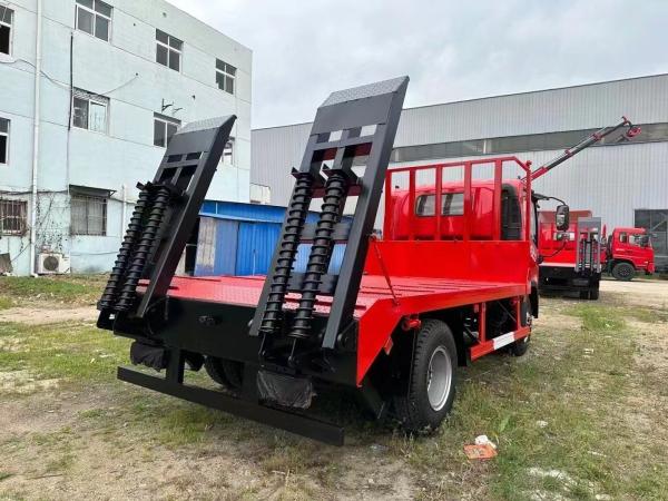 FAW Heavy Duty Flatbed Truck 190HP Low Bed Excavator Transport Truck