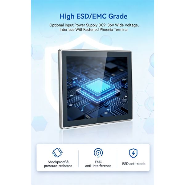 MJK 2026 15.6 Inch 4:3 Capacitive USB Interface LCD Touch Monitor New Waterproof VGA and VESA Hole Mounting