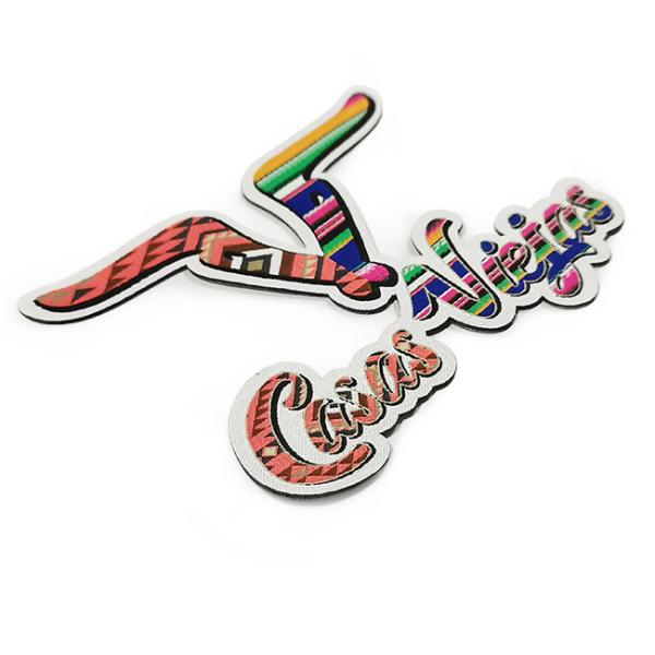 Durable Washable Iron On Woven Patch High Density Custom Shape Patches
