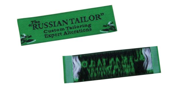 Washable Top class  clothing woven label 50D polyester yarn woven for lady dress