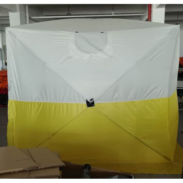 235*235*200MM Наружное рыболовное убежище ПУ покрытое 200D полиэстером Оксфордской стекловолокнистой двуцветной кемпинговой палаткой