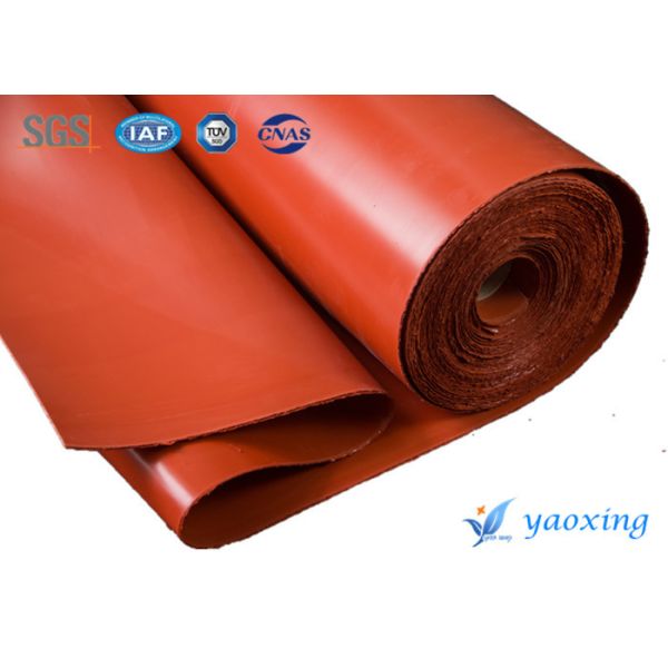 Orange Silicone Rubber Coated Fiberglass Fabric Used In Fireproof Flexible Joint