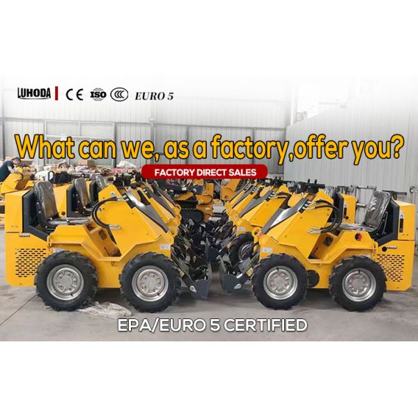 EPA Skid Steer Loader Steer Loaders Multifunction Hydraulic Mini Skid Steer Kubota Engine Mini Skid for Sale