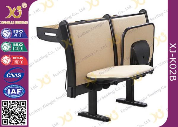 Oval Steel Tube Folding School Desk And Chair , Classroom Desks And Chairs