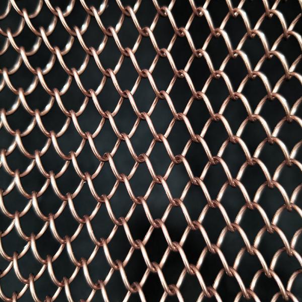  Metal Mesh Curtain Bronze finish Hanging Wire Mesh Room Dividers For Ceiling