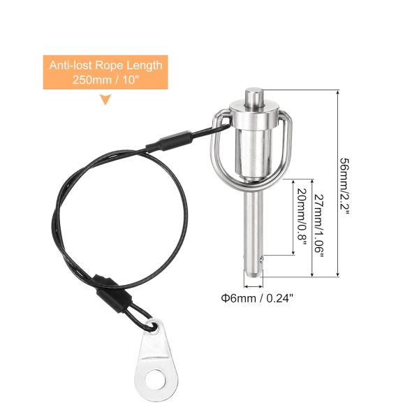 High Precision Ball Head Locking Quick Release Pin Durable Stainless Steel for General Industry