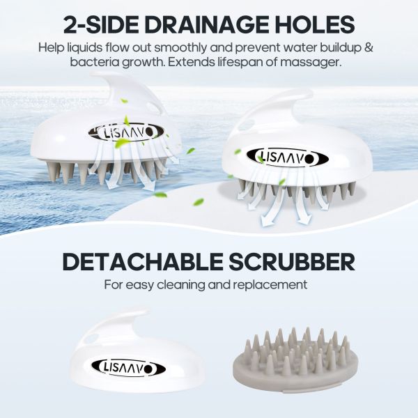 Interchangeable Scalp Massager Brush Soft / Moderate / Hard Scalp Massage Hair Wash