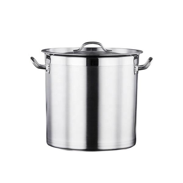 Hot Fashion Silver Heavy Duty Cooking Pot Cookware Pots Soup Pot Stainless Steel Cooking Stock Bucket With Stainless Steel Lid