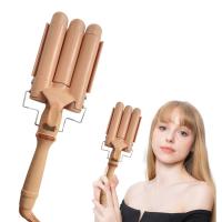 Golden Rose 230 Celsius 32mm Hair Curling Iron 3 Barrel Wand Golden
