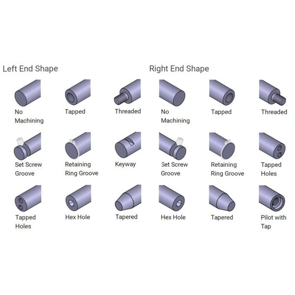Smooth Stainless Steel Shaft 20mm Diameter Tapped Linear Motion Shaft