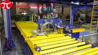 Línea de envasado de acero de la bobina del PLC OD 800m m 1400m m con el sistema de amontonamiento doble
