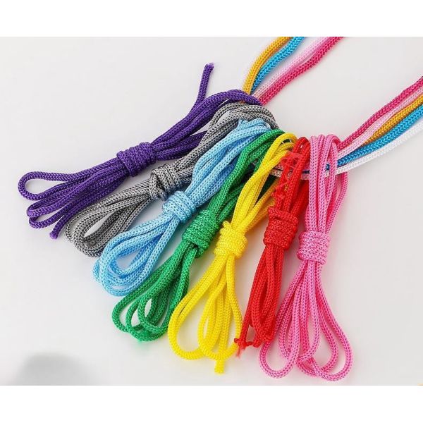 Розовая DIY 3 мм полипропиленовая веревка фиолетовая двойная плетеныя полипропиленовая веревка