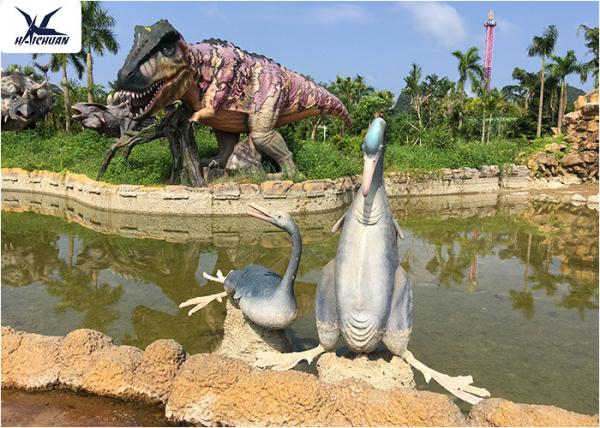 Windproof Infrared Sensor Outdoor Dinosaur Statues In Garden And Playground